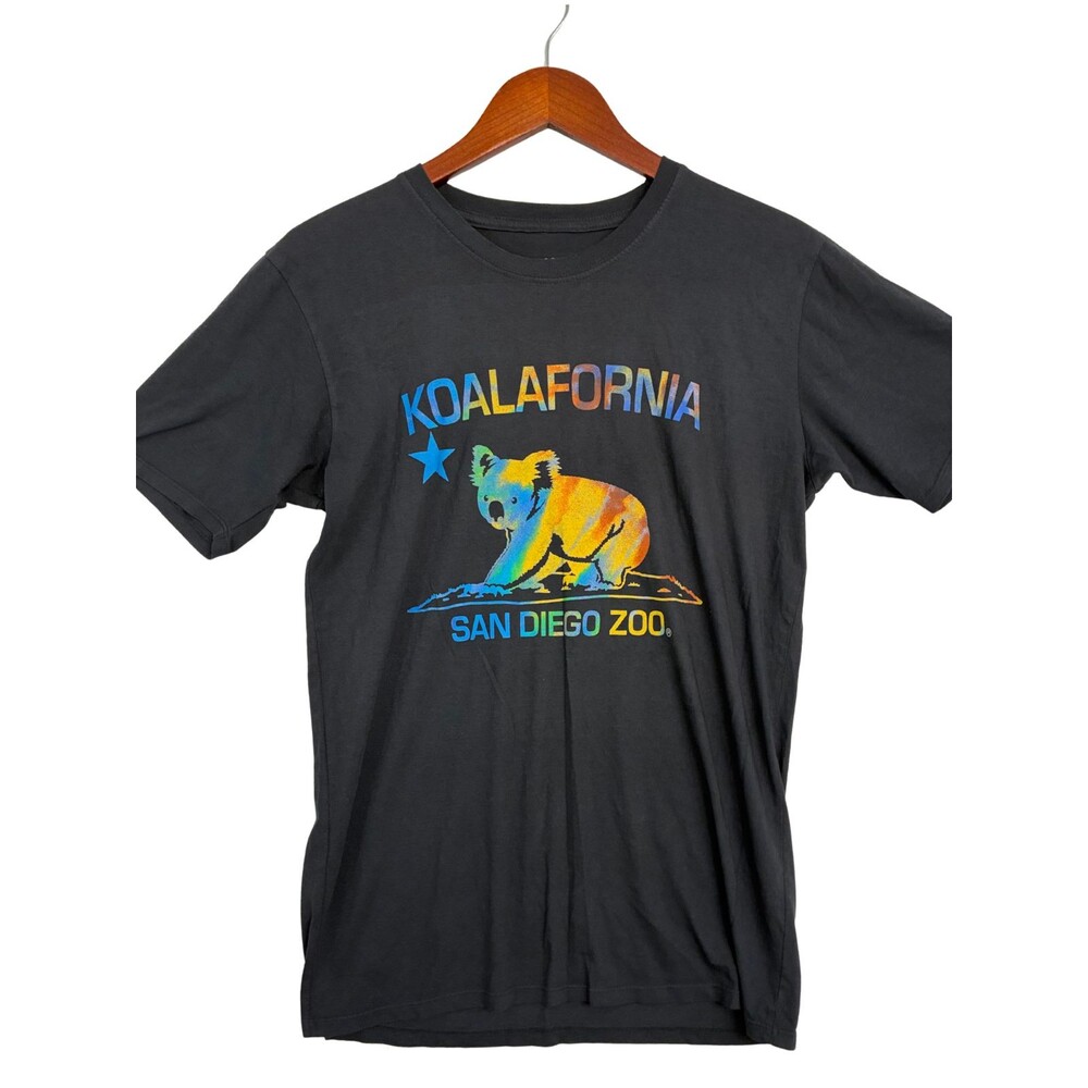 Techstyles Koalafornia San Diego Zoo Koala Graphic T-Shirt Black Small